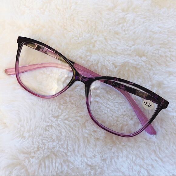 Emma Light Purple & Black Two Tone Reader Glasses - Picture 1 of 13